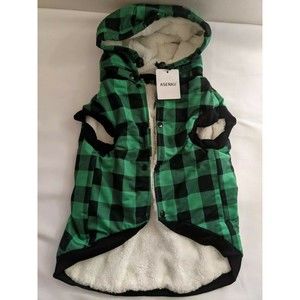 Green Plaid Dog Hoodie